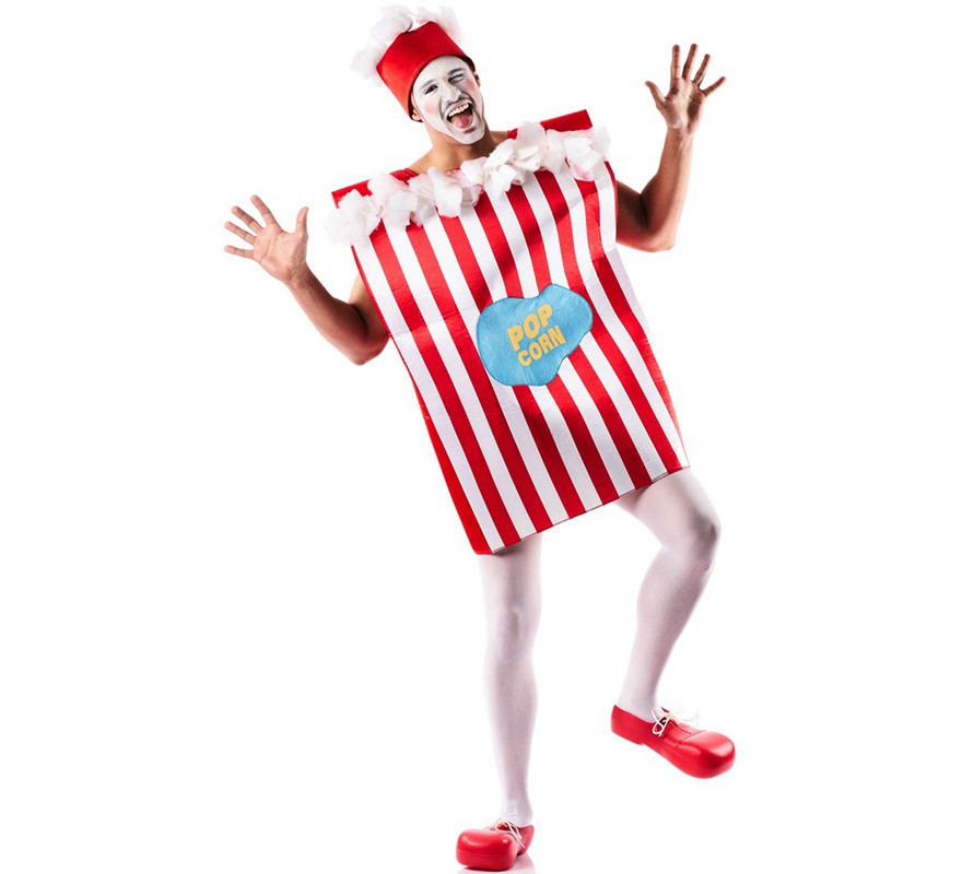 Fato de balde de pipoca adulto Fato de balde de pipoca adulto