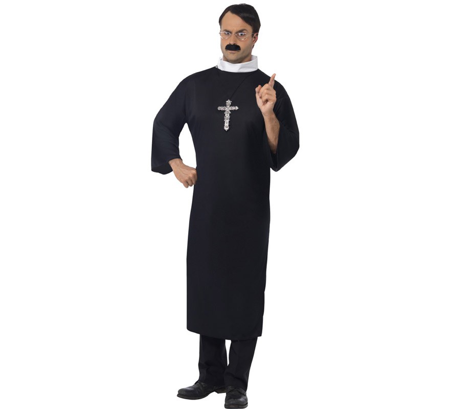 Black Catholic Priest Costume for Men