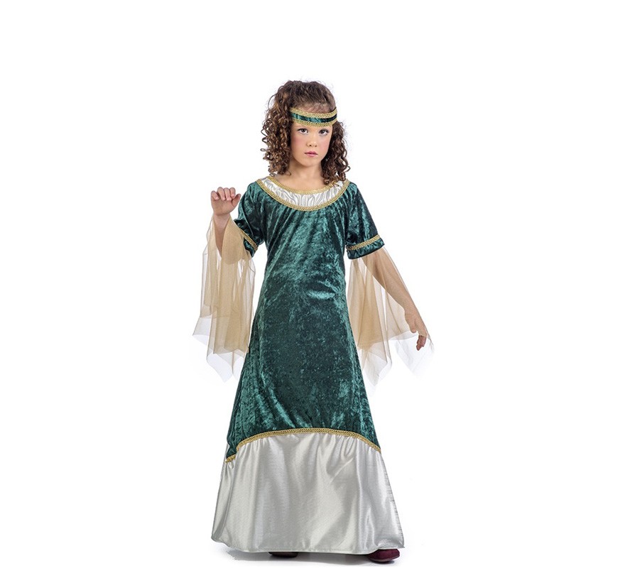 Fato de Lady Olivia medieval para menina