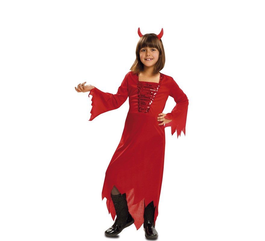 Fato de demônio vermelho para menina