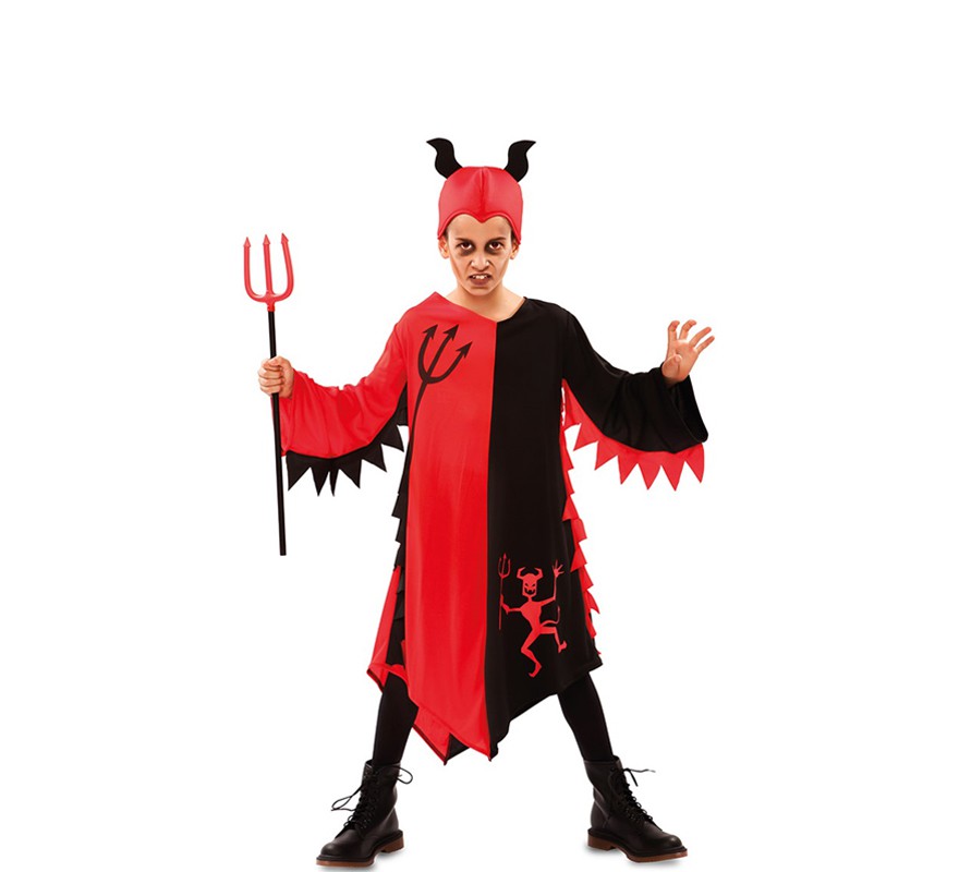 Red and Black Demon Costume for Children
