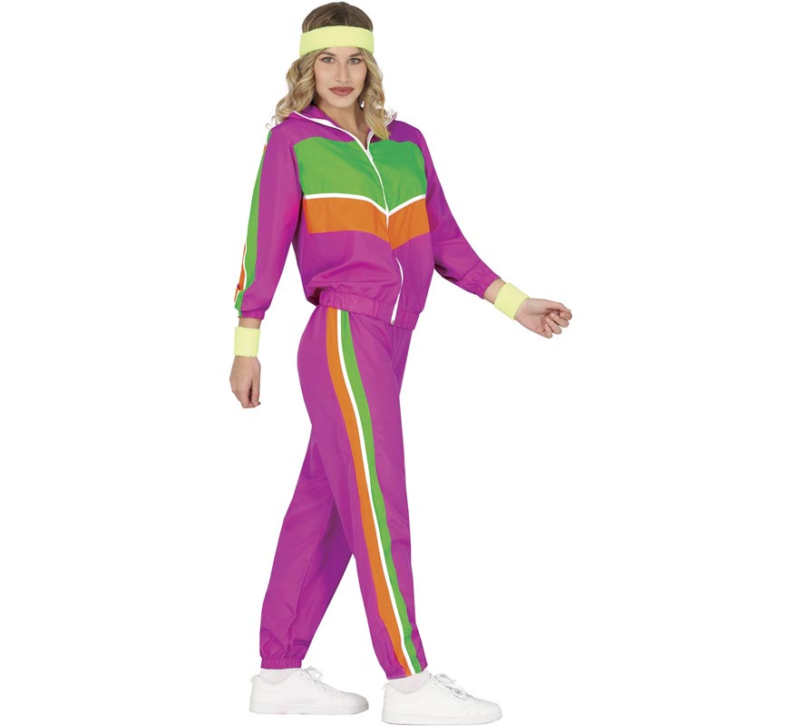 Fato de atleta dos anos 80 para mulheres