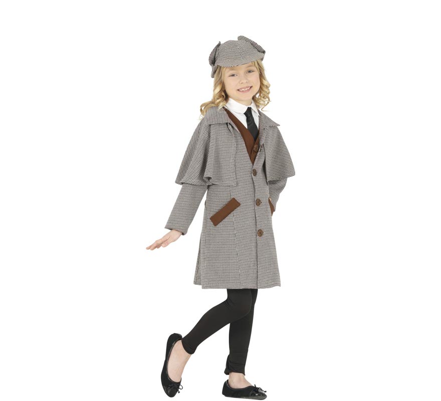 Fato de detetive inglês para crianças