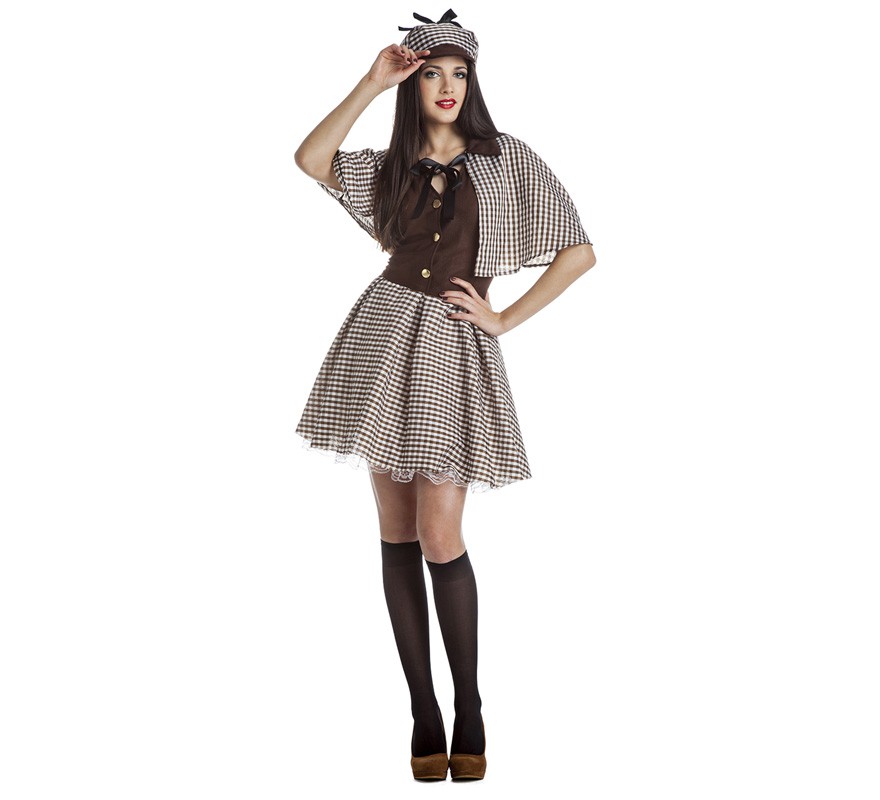 Fato de detetive para mulher