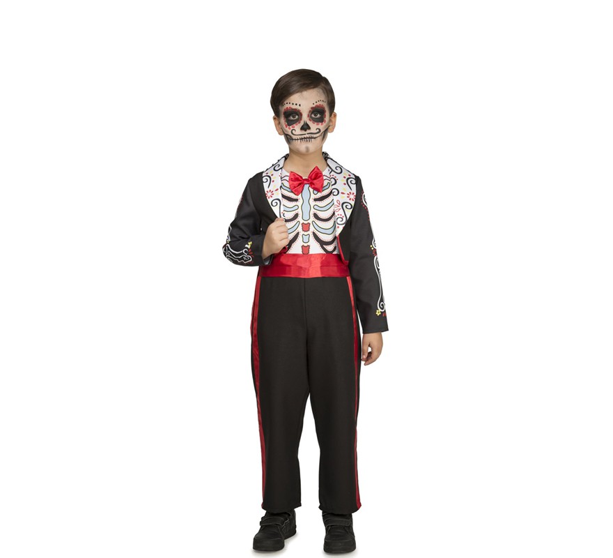 Black Day of the Dead costume for children