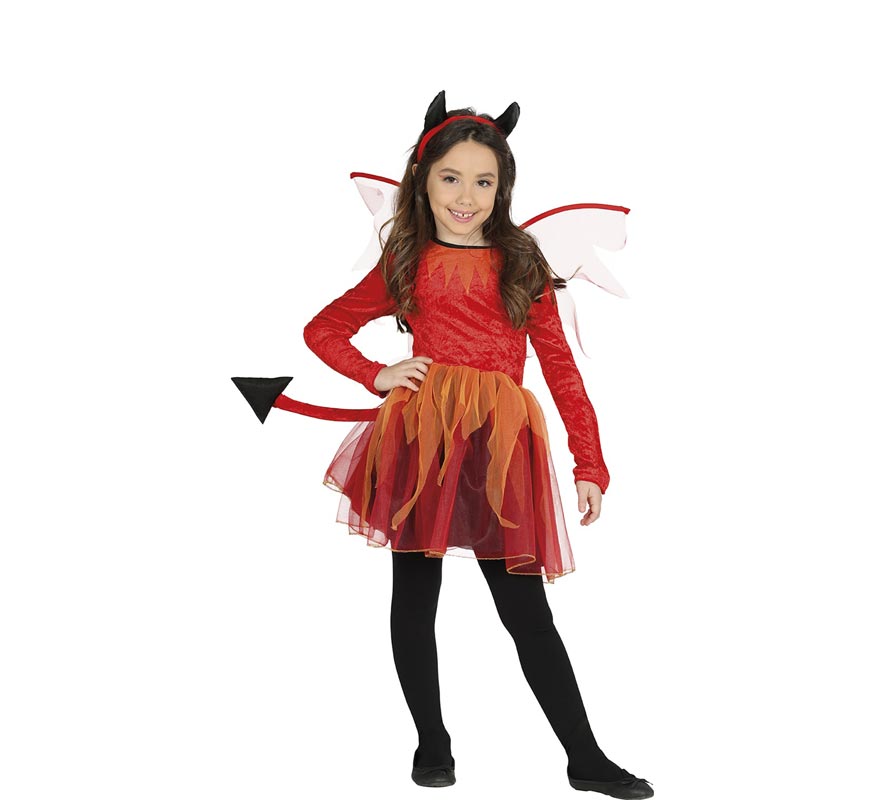 Fato de diabo com asas para menina