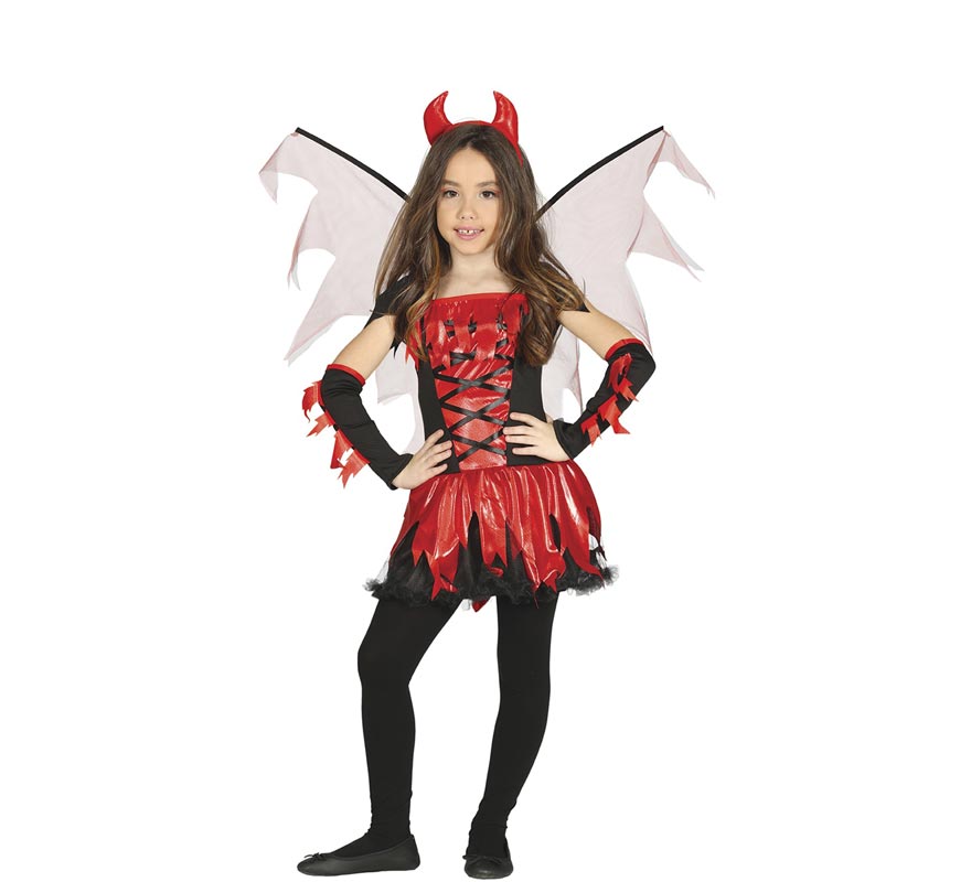 Fato de diabo de fogo para menina