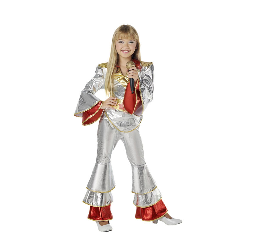 70's Silver Disco Costume for Girl