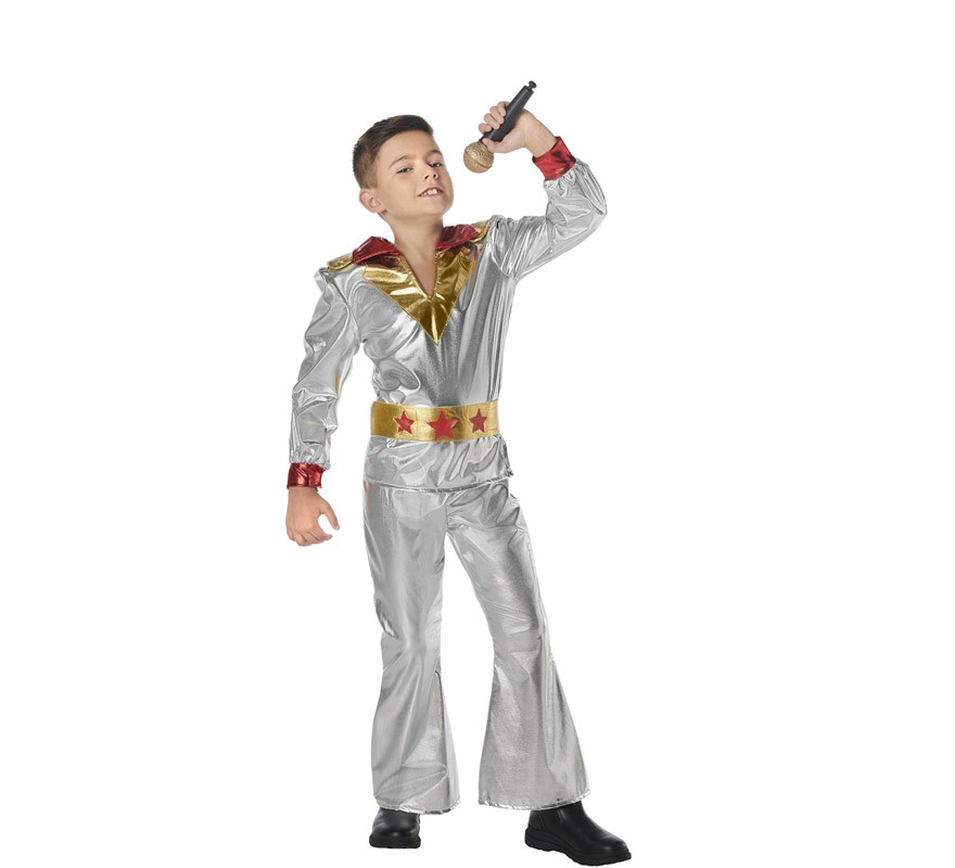 70's Silver Disco Costume for Boys