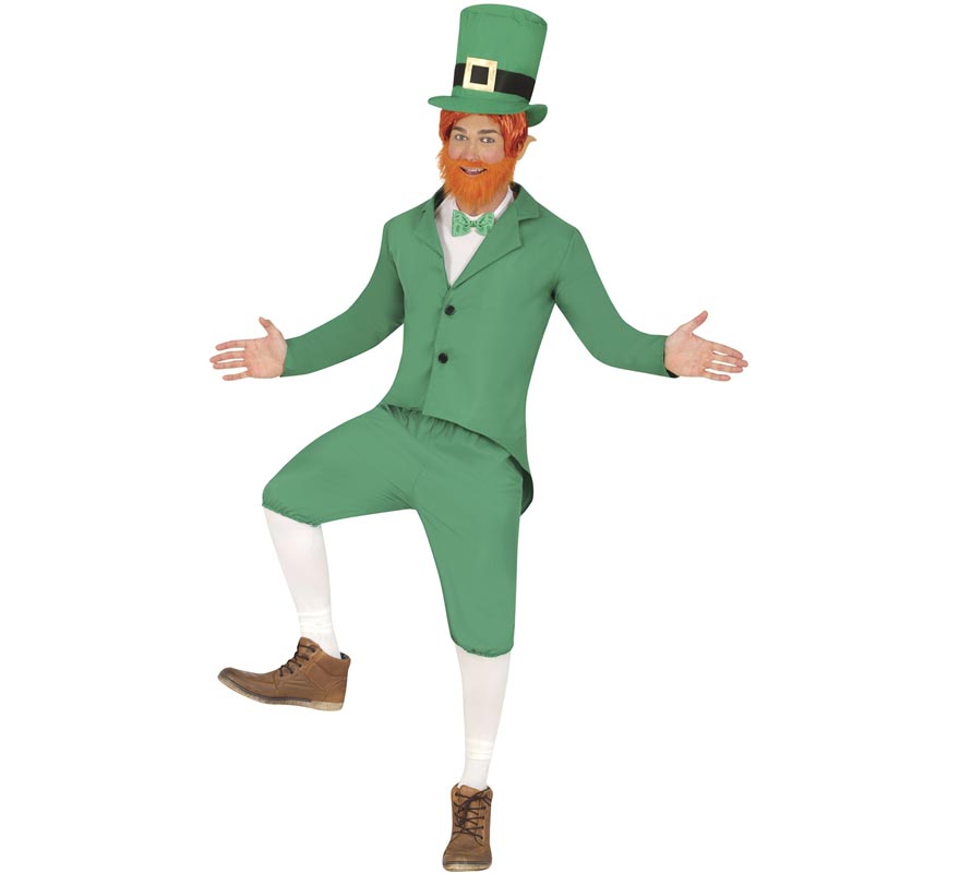 Duende Fato de duende verde irlandês para homem Duende Fato de duende verde irlandês para homem