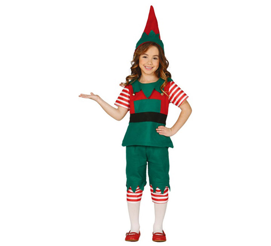 Fato de Elfo às riscas para menina