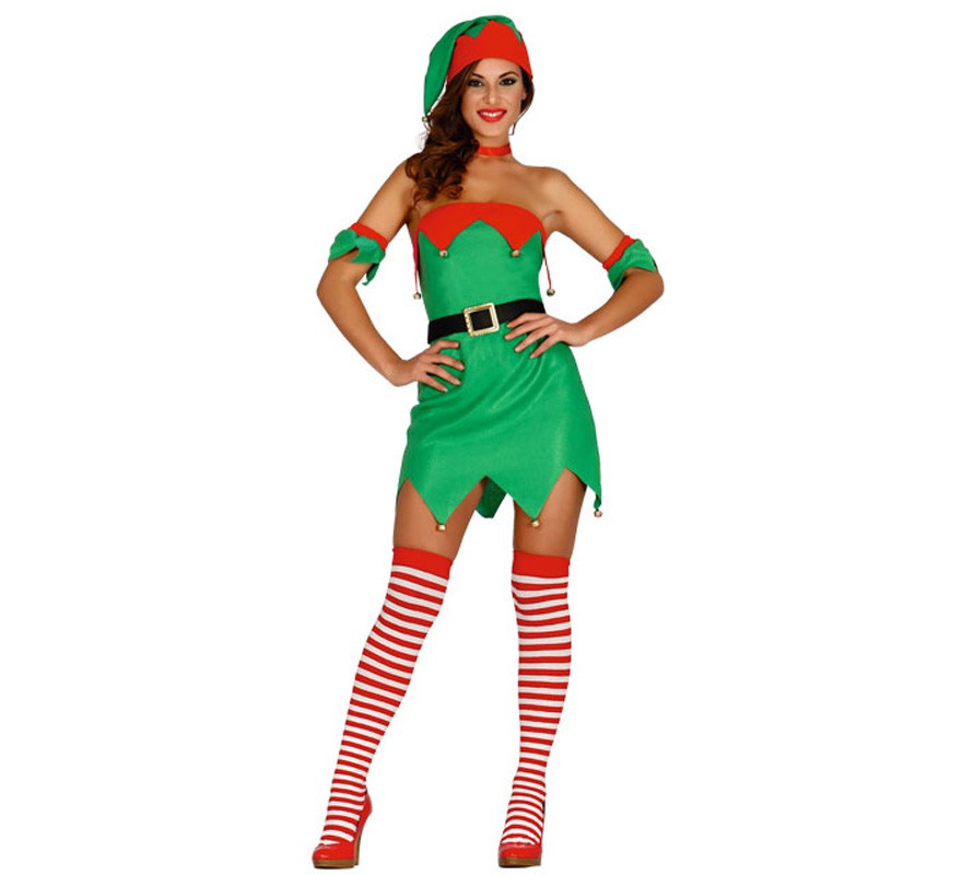 Fato de elfo verde para mulher