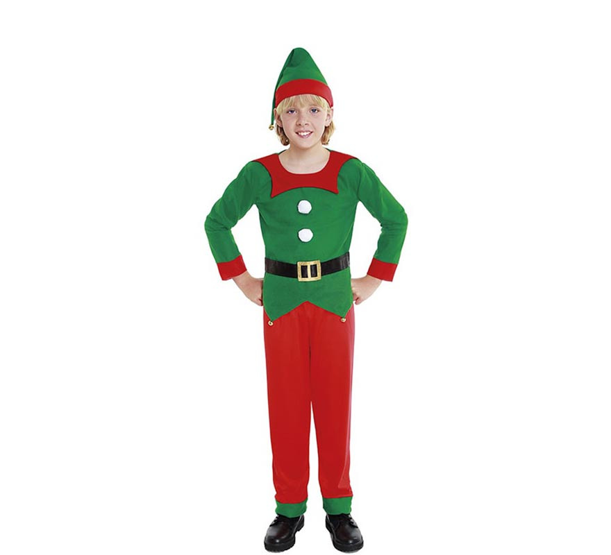 Fato de duende de Natal ajudante do Papai Noel para menino Fato de duende de Natal ajudante do Papai Noel para menino
