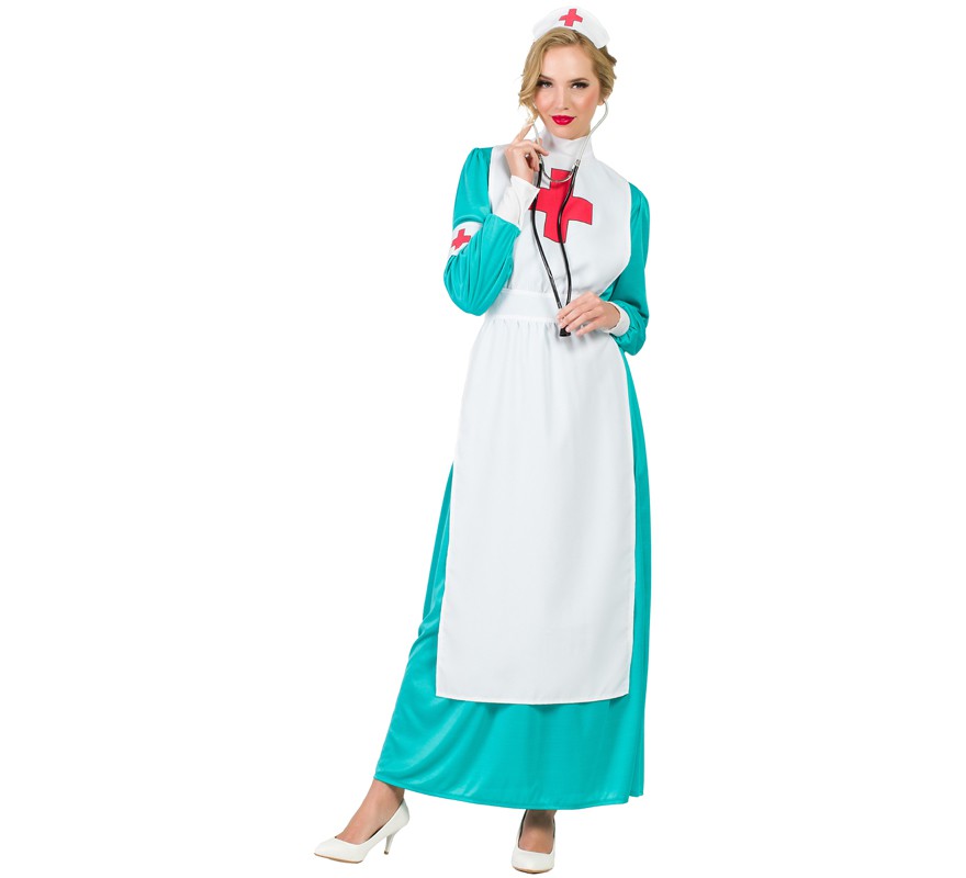 Fato de enfermeira com avental para mulher