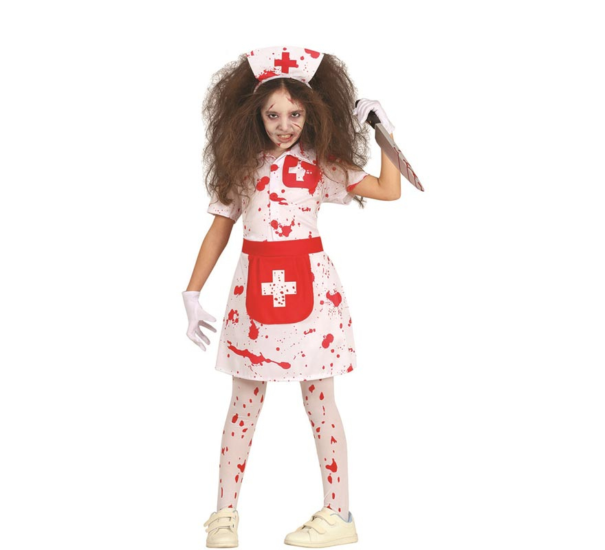 White Zombie Nurse costume for girls