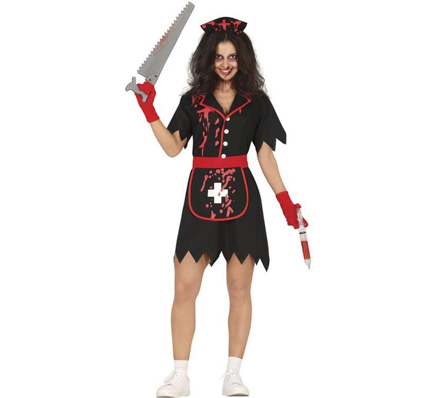 Black Zombie Nurse costume for women