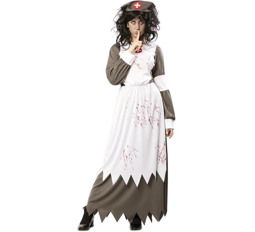 Fato de enfermeira zumbi para mulher