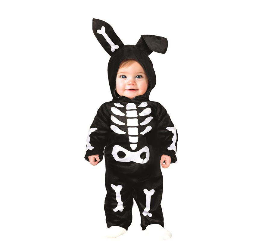 Fantasia de esqueleto de coelhinho bebê