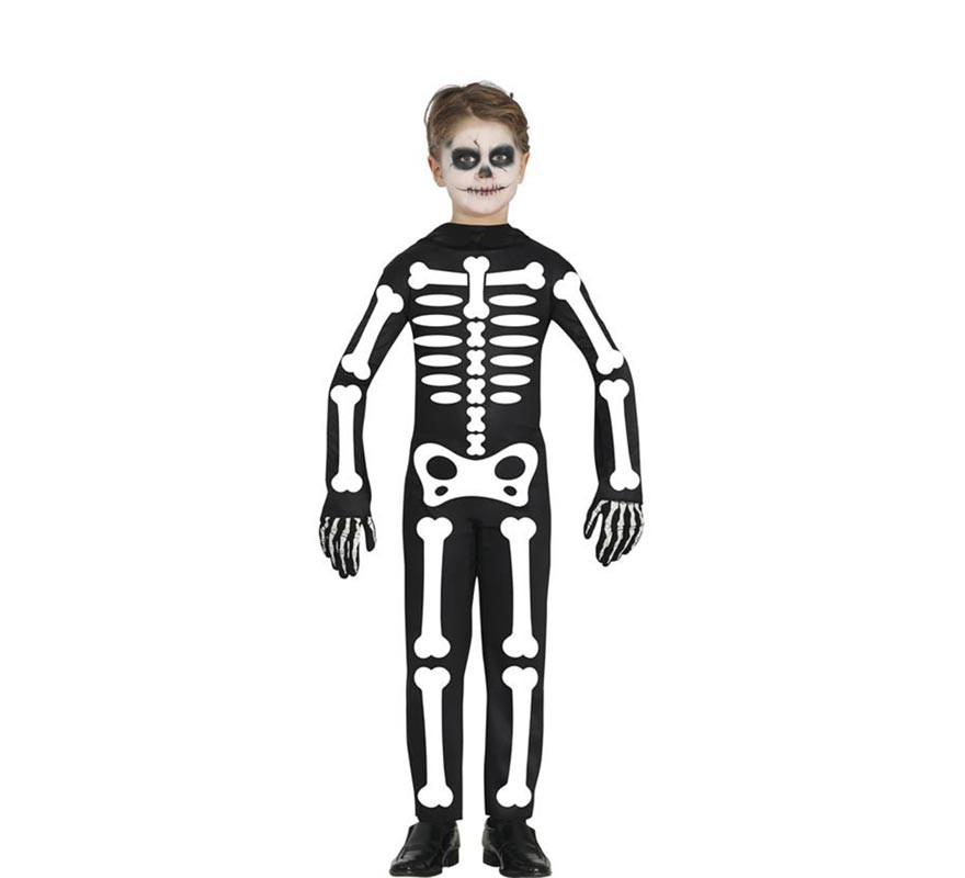 Fato de esqueleto amigável para criança