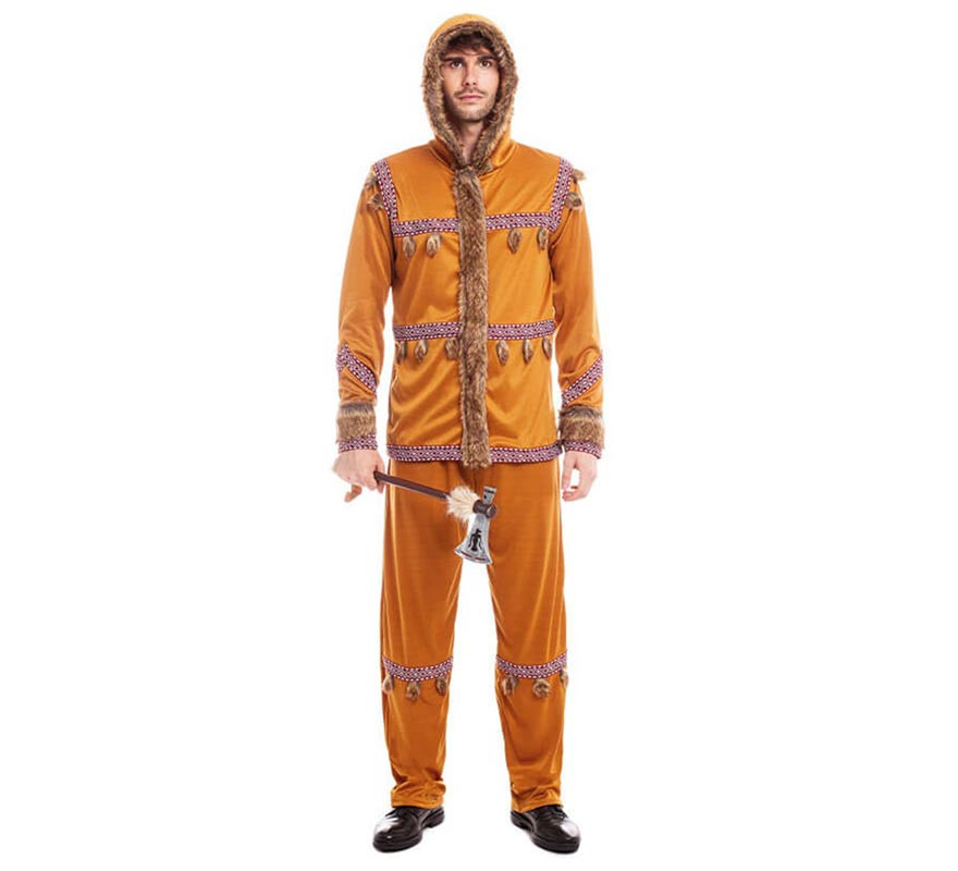 Orange Eskimo costume for men