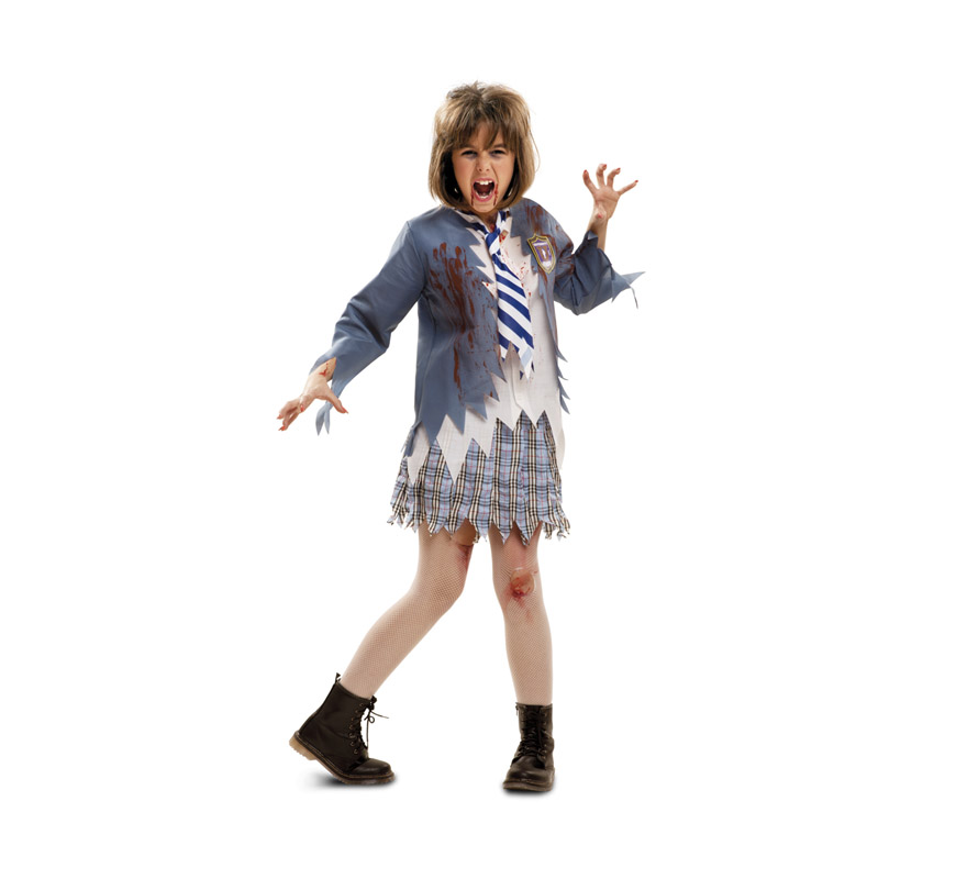 Fantasia de estudante zumbi para menina
