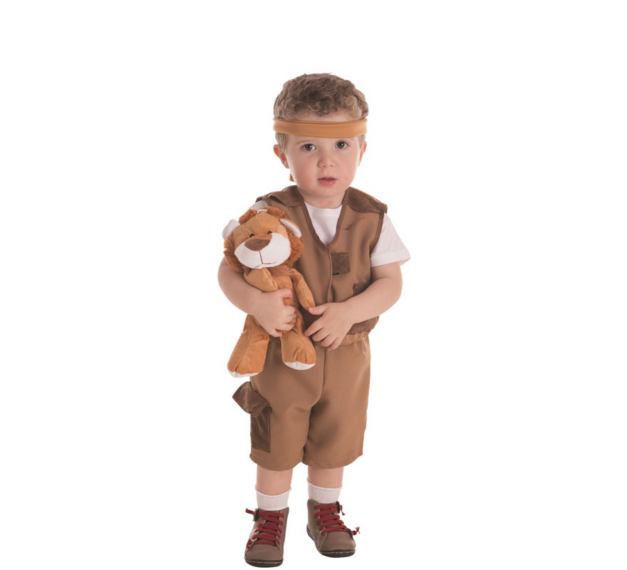 Fato de explorador marrom para bebê Fato de explorador marrom para bebê