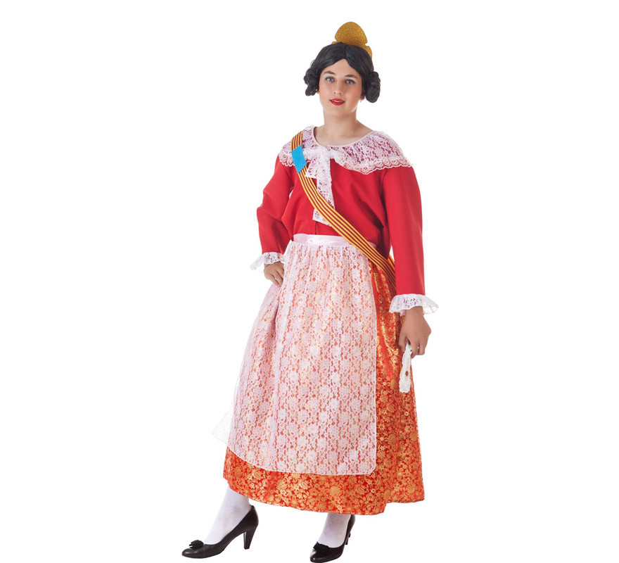 Red Fallera Mayor costume for men