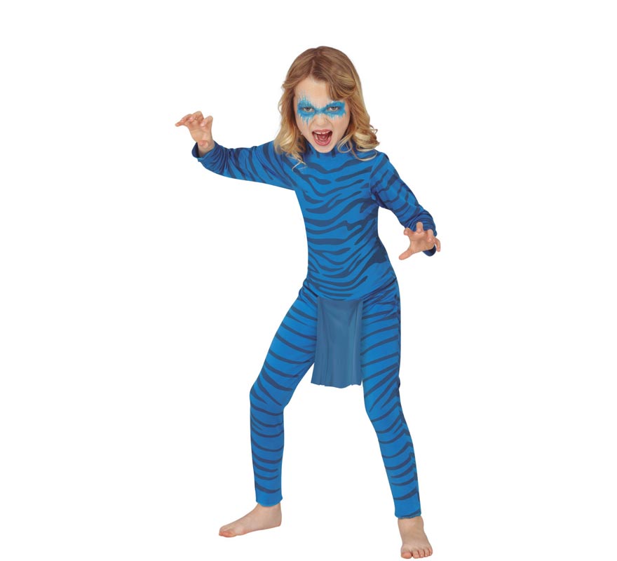 Blue Feline Costume for children
