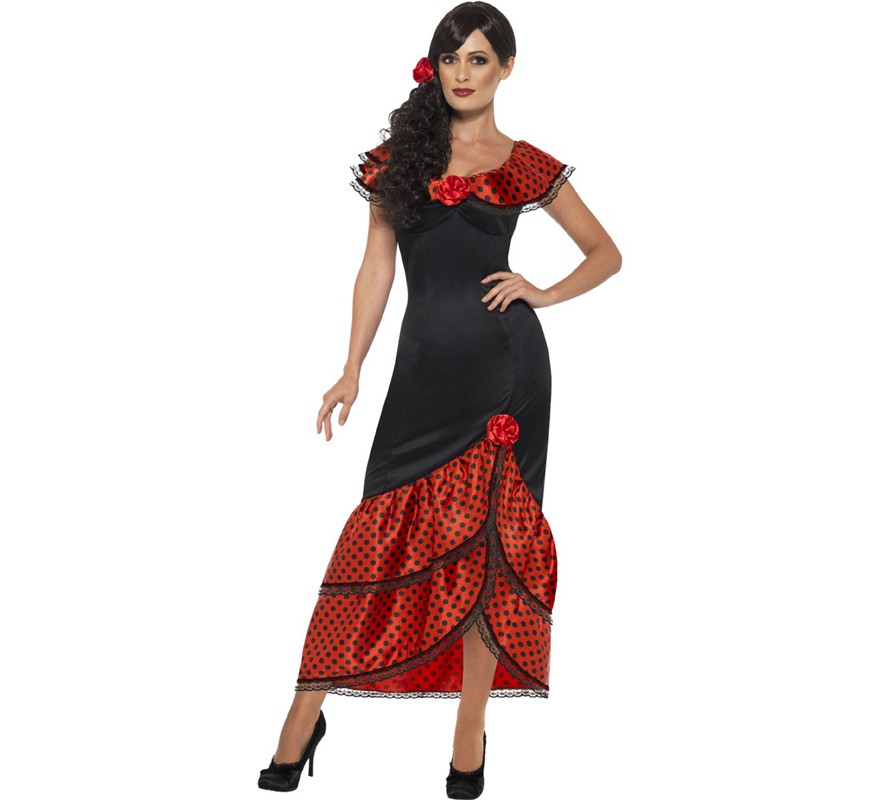 Fato de Flamenco com bolinhas para mulher Fato de Flamenco com bolinhas para mulher