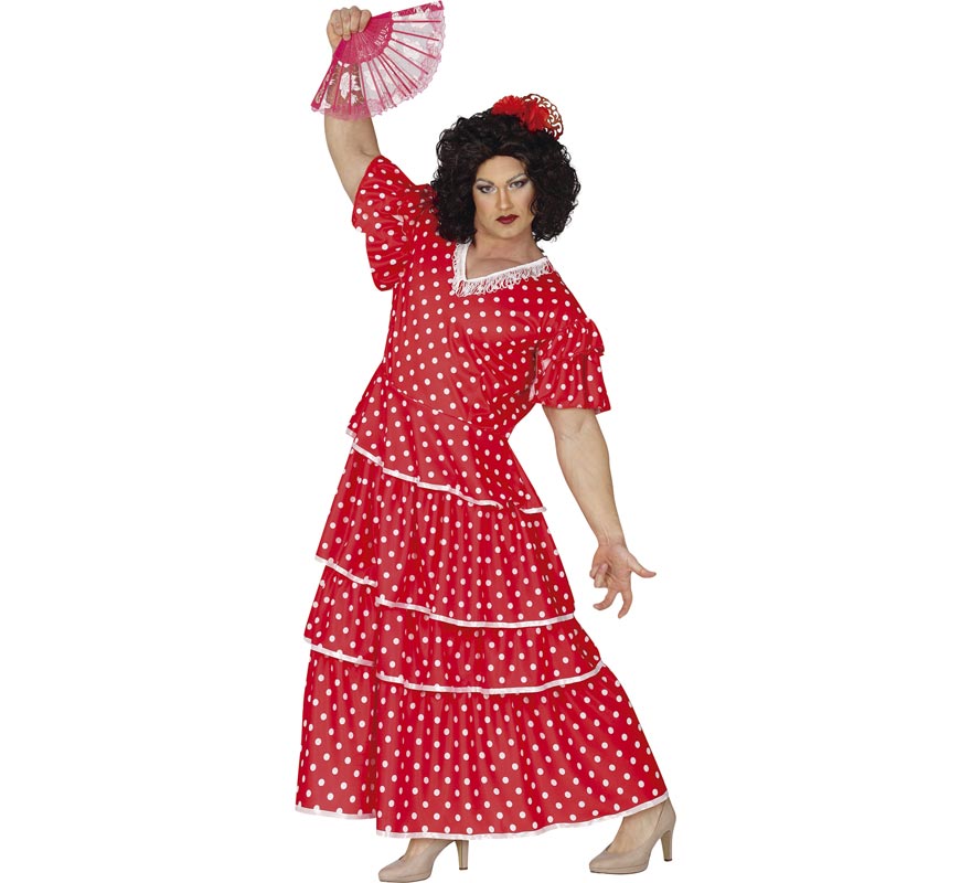 Fato de flamenco de bolinhas vermelhas para homens Fato de flamenco de bolinhas vermelhas para homens