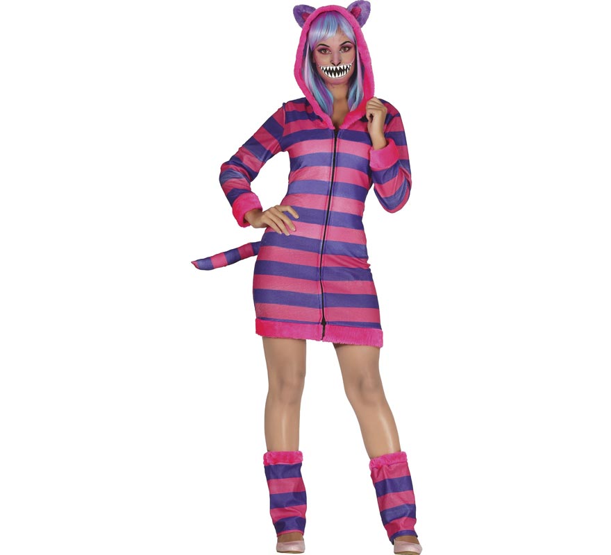 Fato de gato Cheshire para mulher Fato de gato Cheshire para mulher
