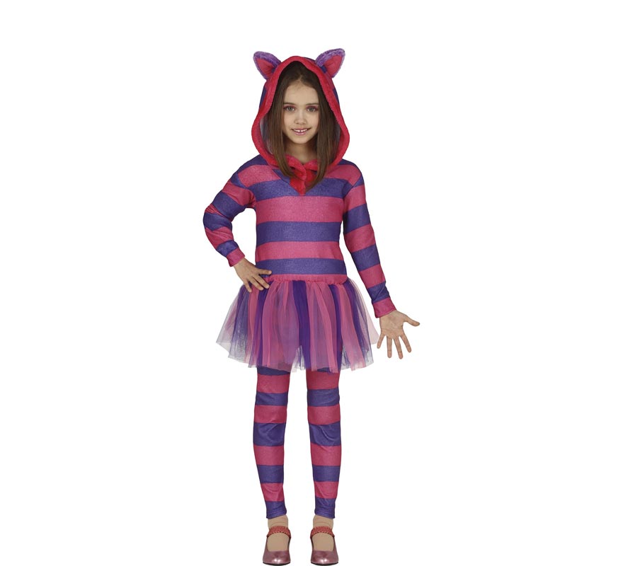 Fato de Cheshire Cat para menina Fato de Cheshire Cat para menina