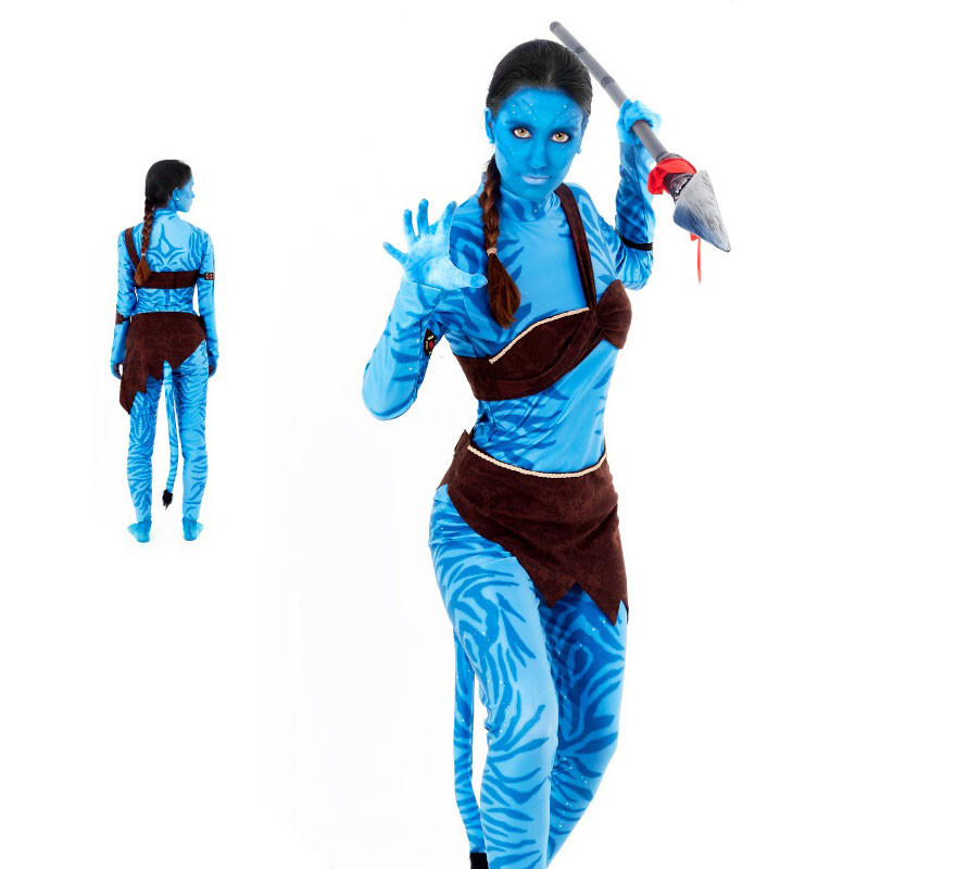 Blue Tribal Warrior costume for women