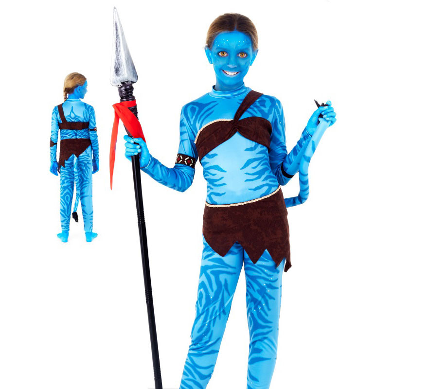 Blue Tribal Warrior Costume for Girl