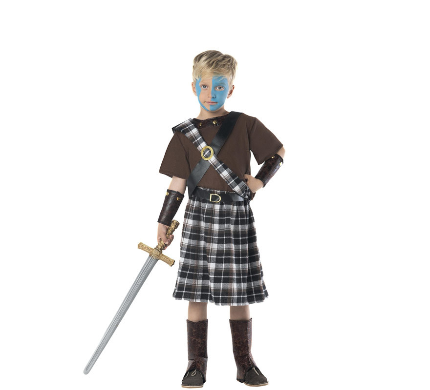 Medieval Scottish Warrior Costume for Boys