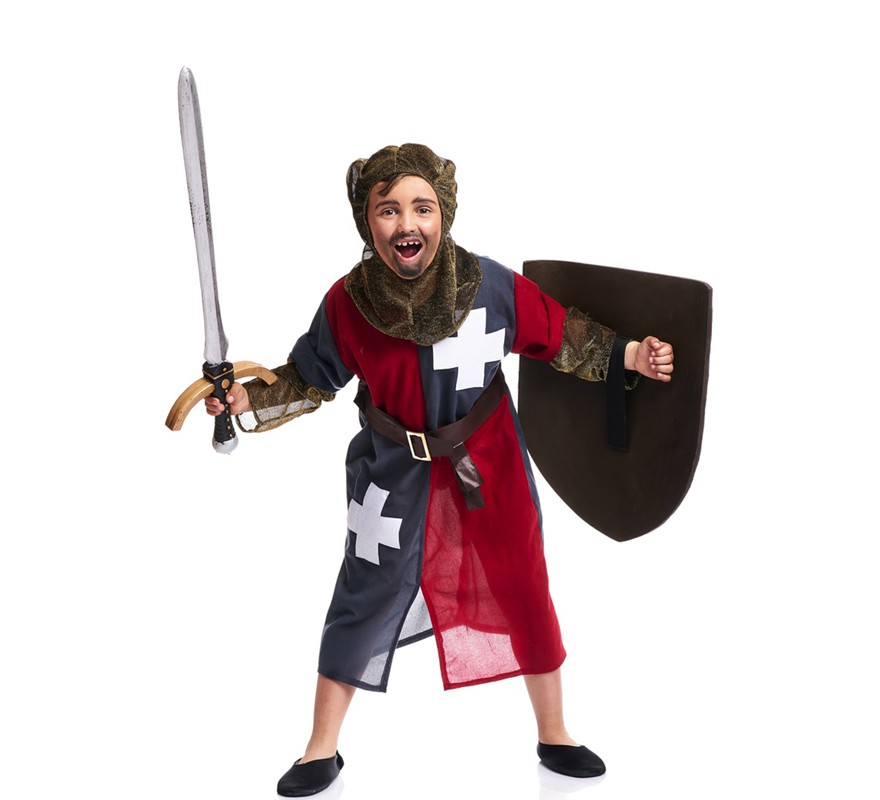 Fato de guerreiro medieval para menino