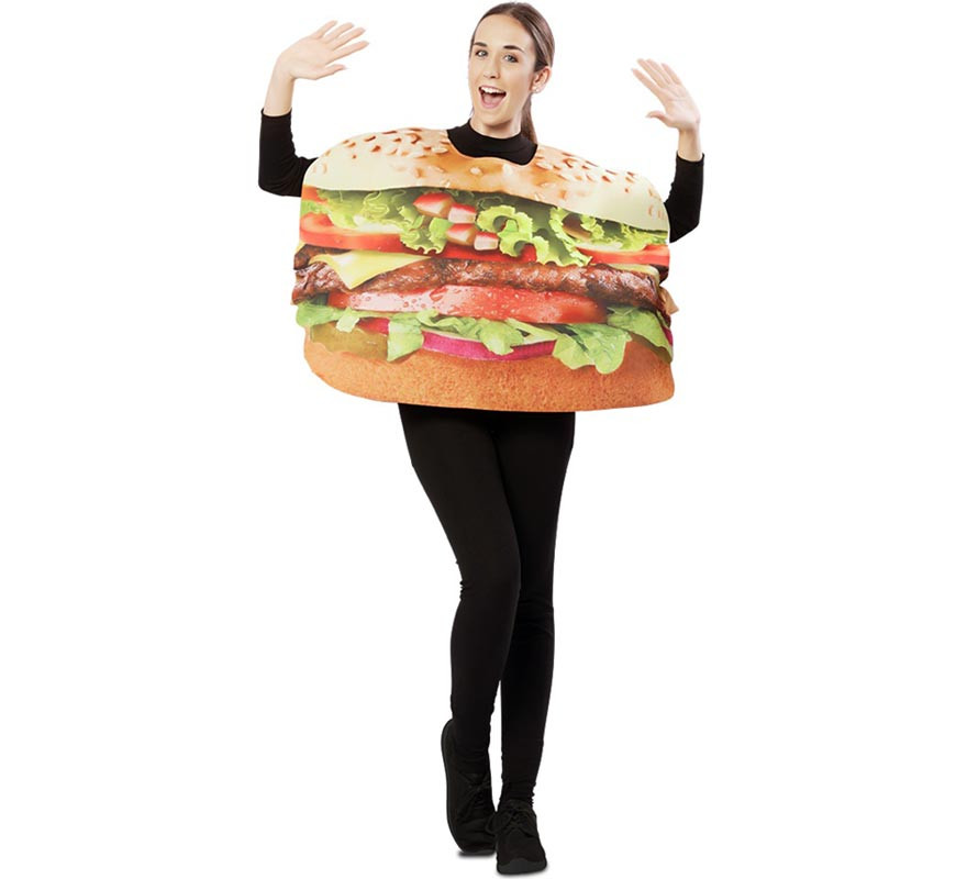 Fato de hambúrguer para adulto