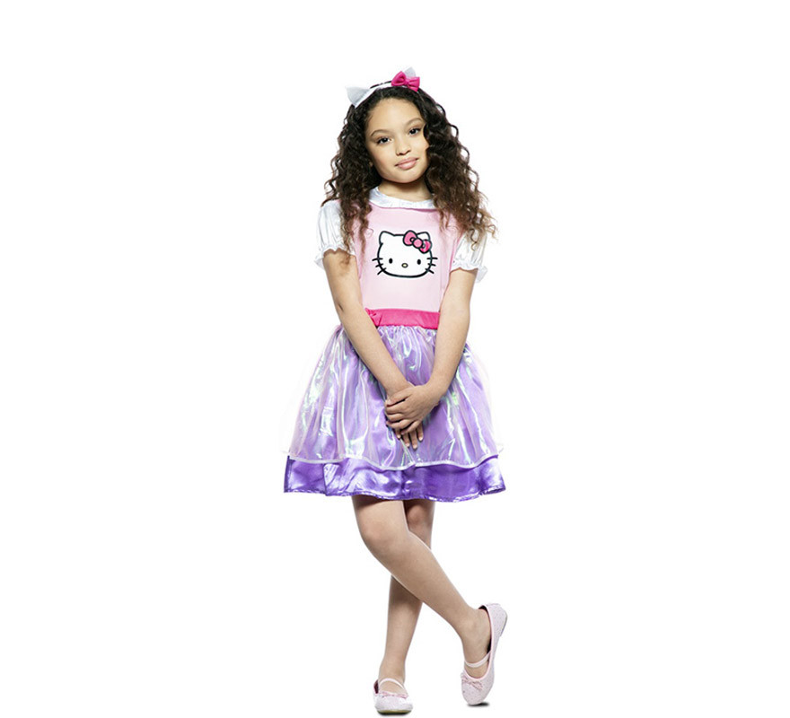 Fato de vestido de menina Hello Kitty com tutu