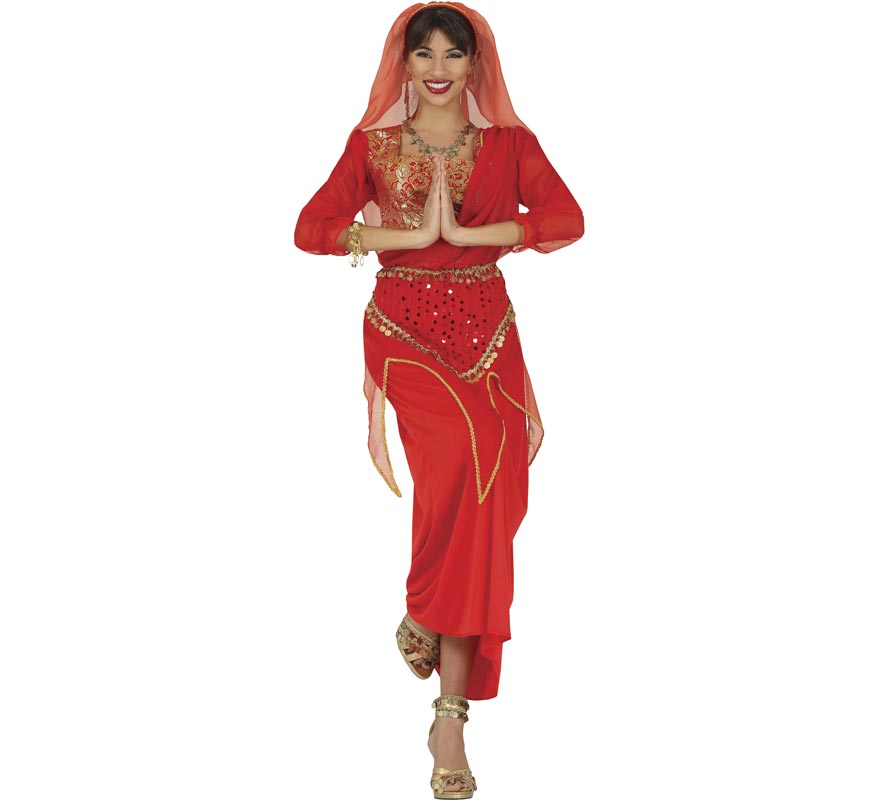 Fato hindu vermelho para mulheres