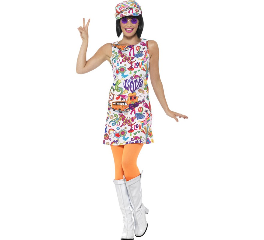 60s Good Cool Hippie Costume for Women