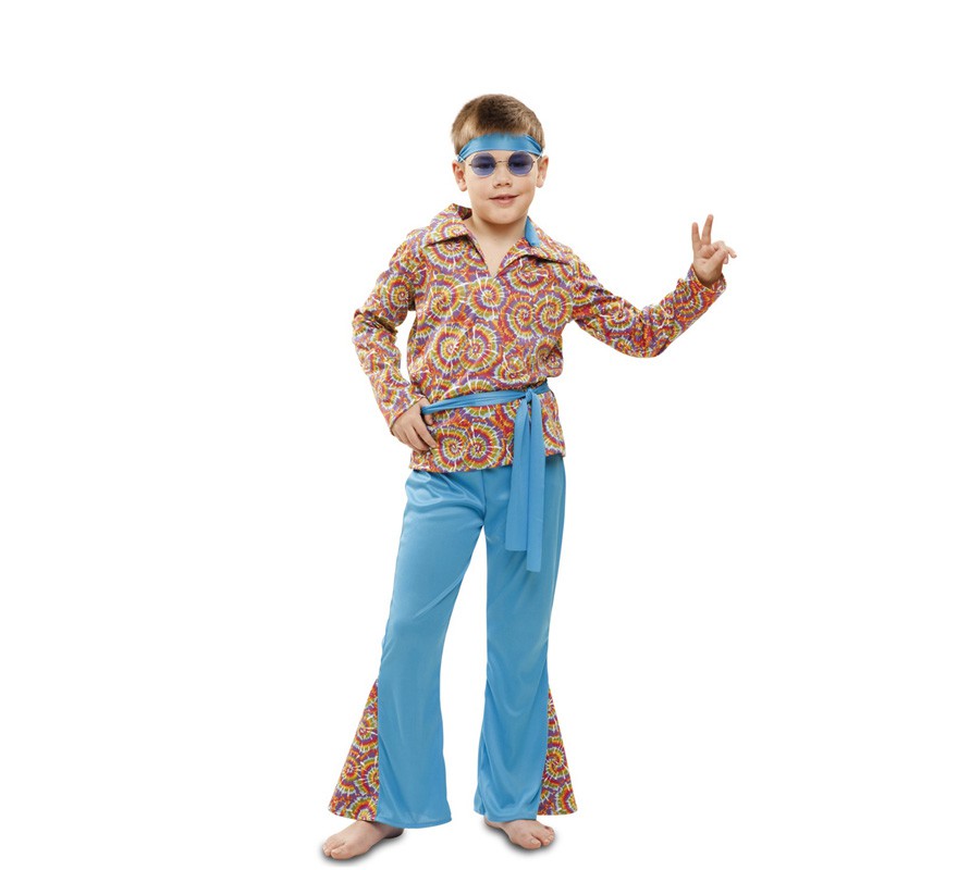 Fato de hippie psicodélico para menino