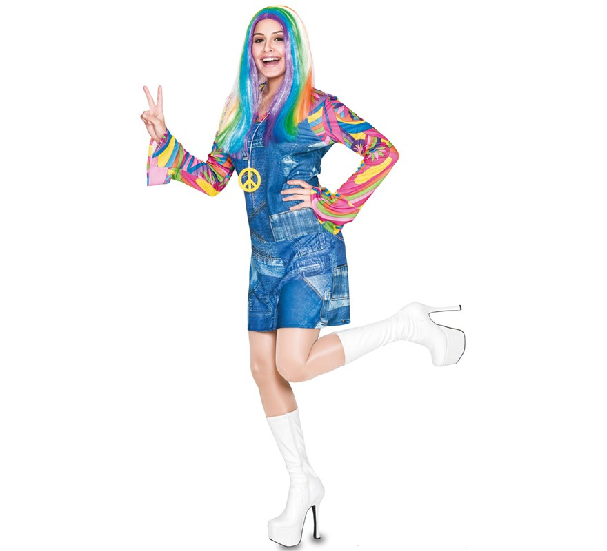 Fato de vaqueira hippie feminina