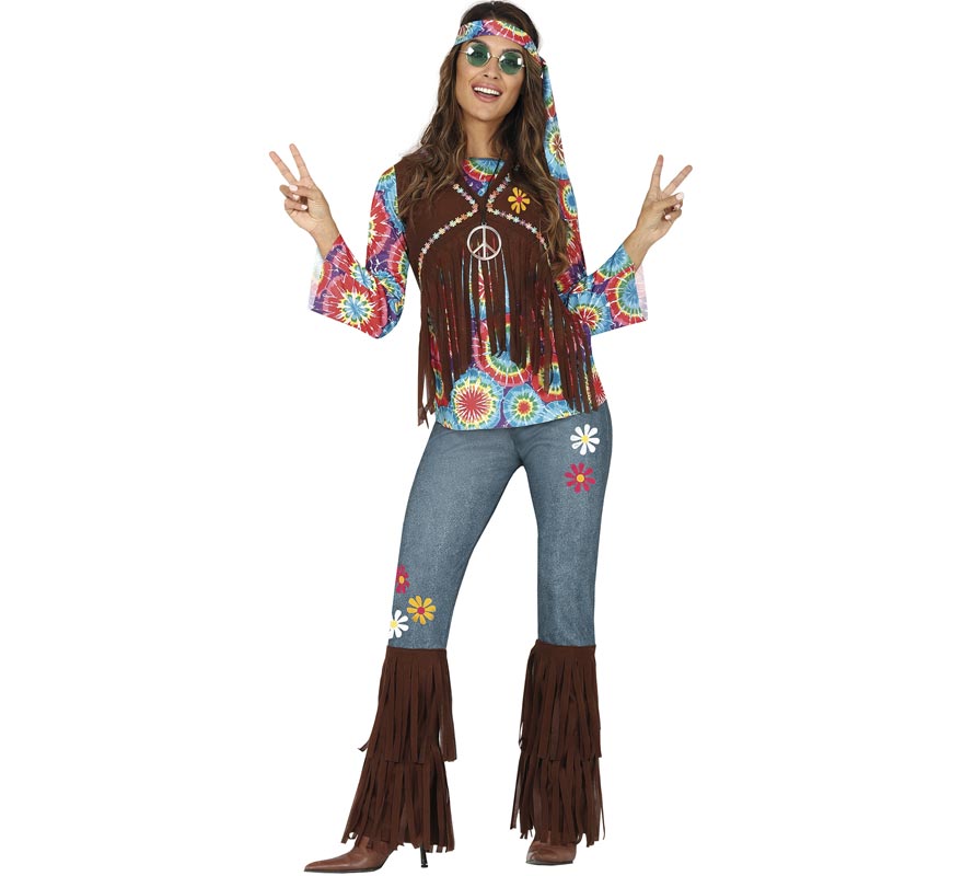 Fato de hippie com colete para mulher Fato de hippie com colete para mulher