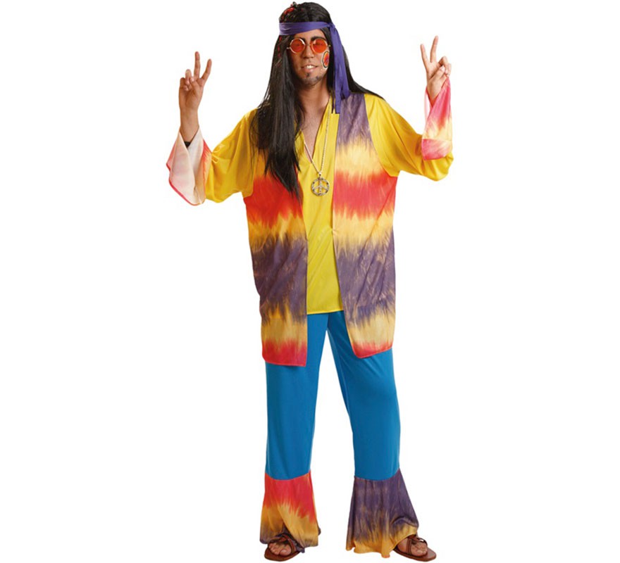 Multicolor Hippy Costume for Men