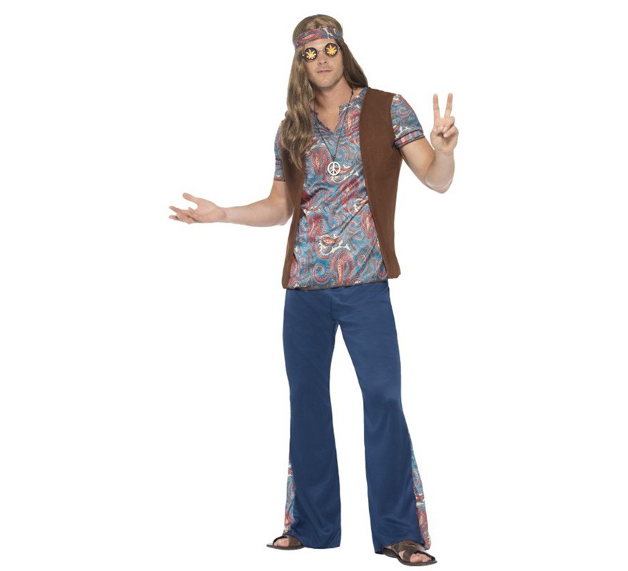 Multicolor Hippy Costume for Men