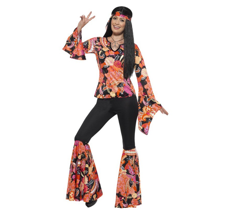 Multicolor Hippy Costume for Women
