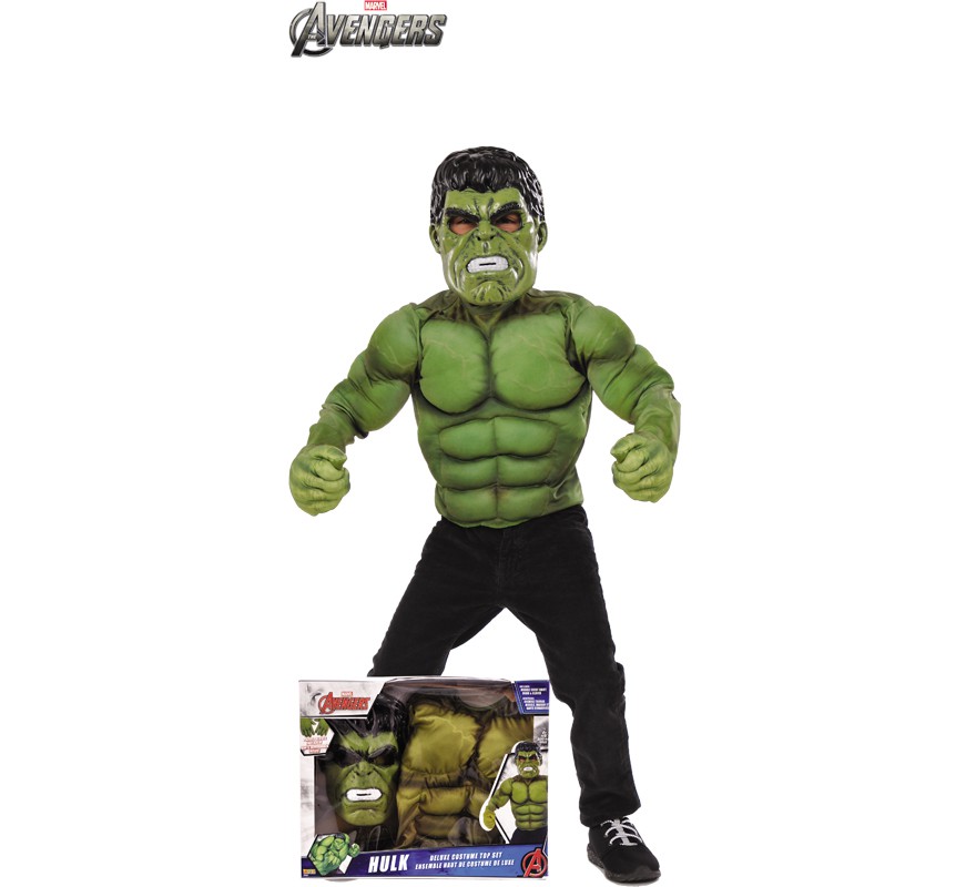Hulk Avengers costume with Muscles for children