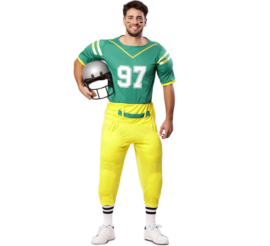 Green American Football Player Costume for Men Green American Football Player Costume for Men