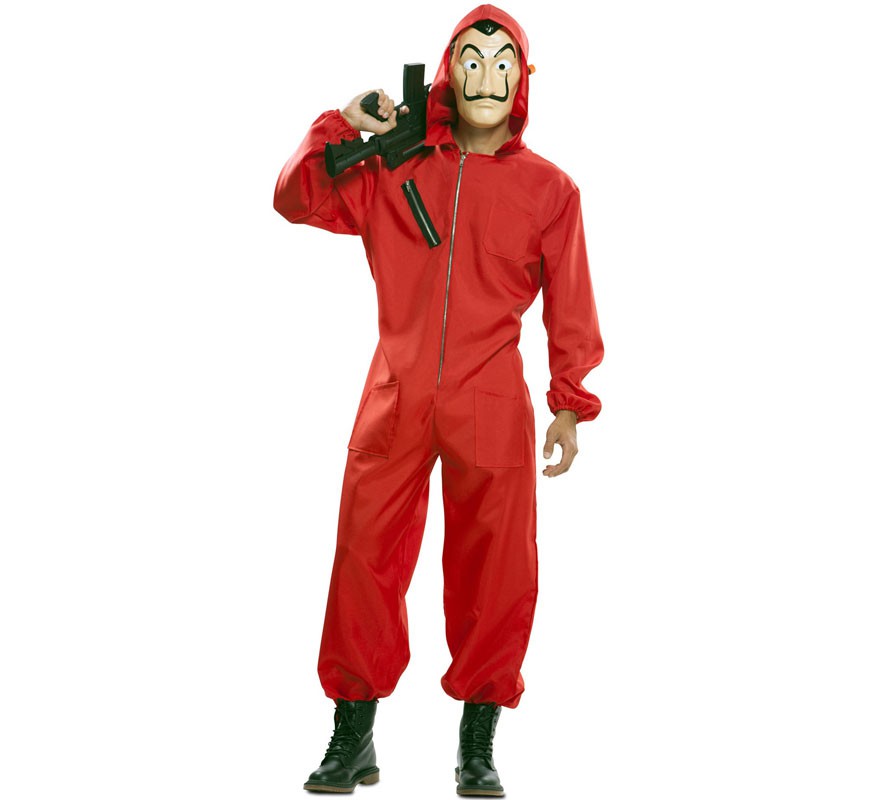 Fato de ladrão de casa de papel de luxo para adultos