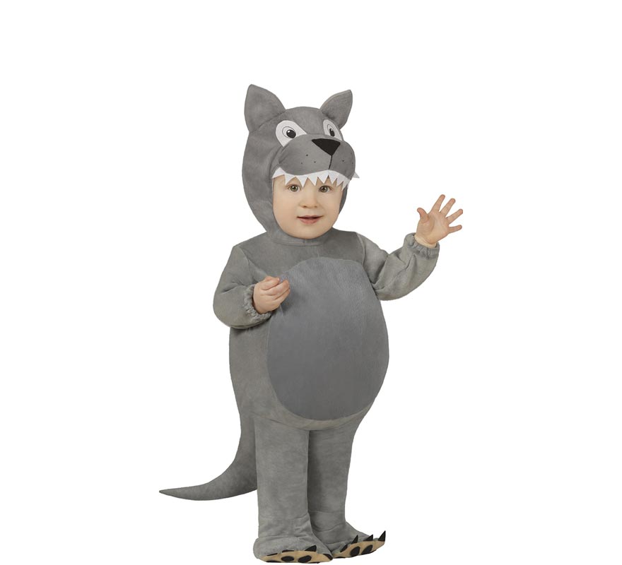 Fato de lobo cinzento para bebés